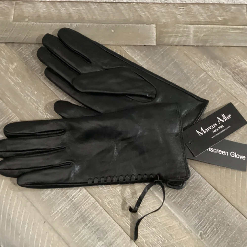 MARCUS ADLER Stitched Leather Gloves, size L